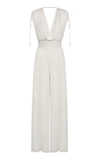 Andres Otalora De Mi Draped Jumpsuit In White