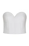 Andres Otalora De Sal Strapless Linen Top In White