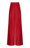 Andres Otalora Desperte Pleated Linen Wide-leg Pants