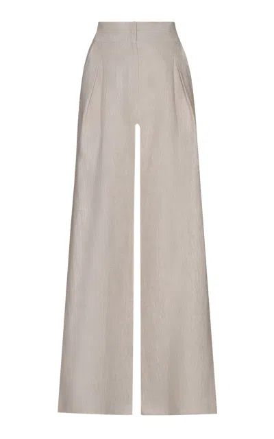Andres Otalora Desperte Pleated Linen Wide-leg Pants