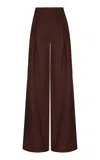 Andres Otalora Desperte Pleated Linen Wide-leg Pants