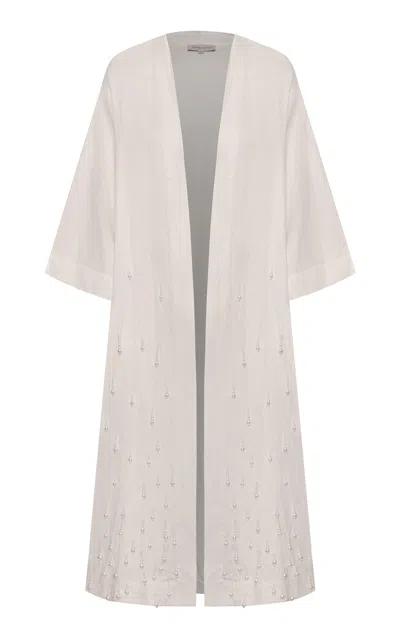 Andres Otalora Ecos Del Mar Linen Robe In Neutral