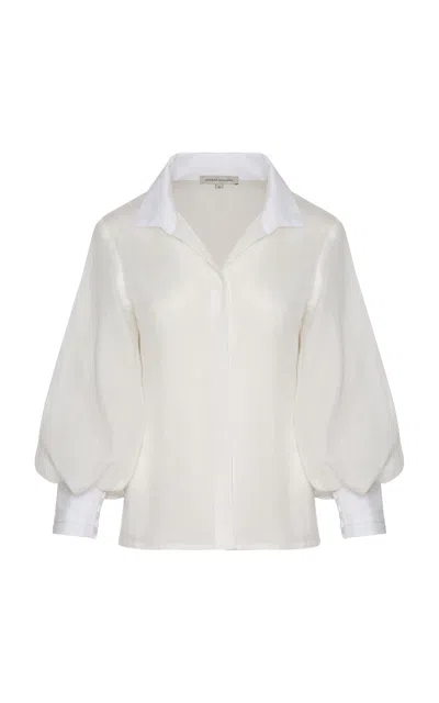 Andres Otalora Efimero Linen Shirt In Off-white