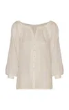 Andres Otalora Entenderse V-neck Linen Blouse