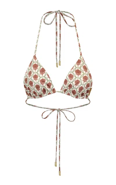 Andres Otalora Esencia Pura Triangle Bikini Top In Brown