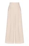 Andres Otalora Esta En Ti Wide-leg Linen Pants In Neutral