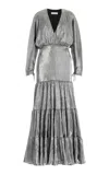Andres Otalora Exclusive La Dorada Crinkle Dress In Metallic