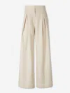 Andres Otalora Esta En Ti Wide-leg Linen Pants In Neutral