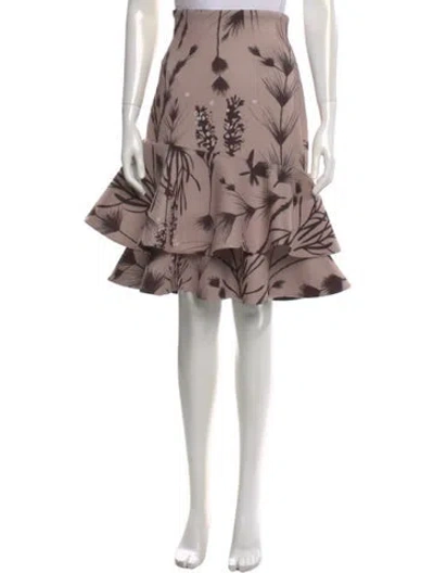 Pre-owned Andres Otalora Floral Print Knee-length Skirt