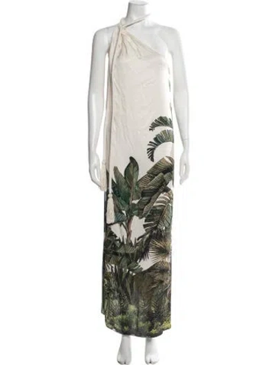 Pre-owned Andres Otalora Floral Print Long Dress In Multicolor