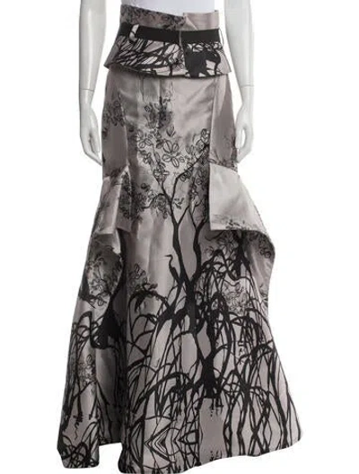 Pre-owned Andres Otalora Floral Print Ruffle Embellishment Set In Multi