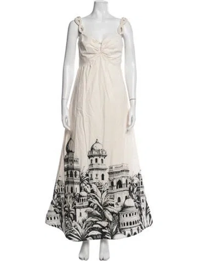 Pre-owned Andres Otalora Graphic Print Long Dress In Multicolor