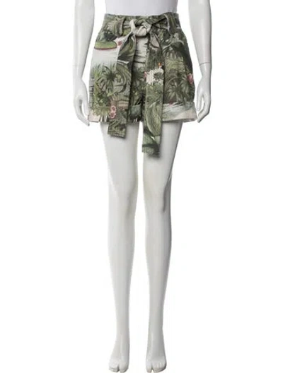 Pre-owned Andres Otalora Graphic Print Mini Shorts In Green