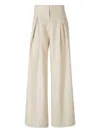 Andres Otalora High-waist Flared Trousers In Neutral