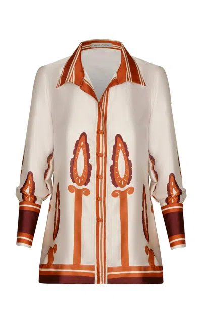 Andres Otalora Horizonte Interno Linen Top In Print