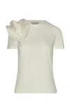 Andres Otalora Humsafar Embellished Cotton Jersey T-shirt In Off-white