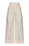 Andres Otalora Hydra Linen Cargo Pants In Neutral