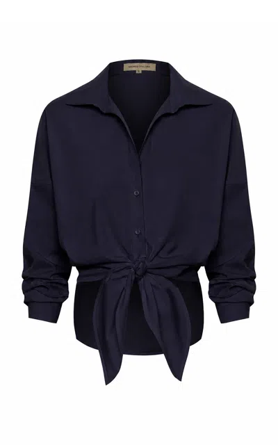 Andres Otalora Ilusion Natural Cotton Shirt In Blue
