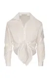 Andres Otalora Ilusion Natural Cotton Shirt In Off-white