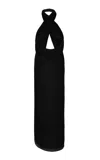 Andres Otalora Joya Celestial Twisted Linen Top In Black
