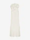 Andres Otalora A Flor De Piel Sculpted Tencel Jumpsuit In Floral Shape In Center