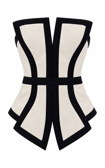 Andres Otalora La Orilla Del Mar Cotton-blend Top In White