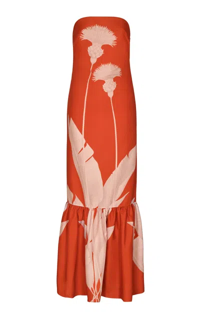 Andres Otalora Lados Tuyos Strapless Cotton-poplin Maxi Dress