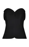 Andres Otalora Latido Silente Crepe Top In Black