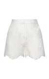 Andres Otalora Liaraa Eyelet Linen Shorts In White