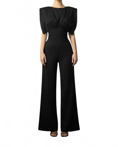 Andres Otalora Lienzo Abierto Cotton Jumpsuit In Black