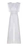 Andres Otalora Lienzo Abierto Cotton Jumpsuit In White