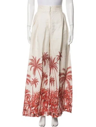 Pre-owned Andres Otalora Linen Wide Leg Pants In Multicolor