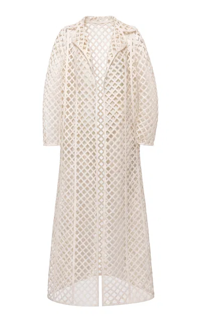 Andres Otalora Loggetta Linen Cape In White