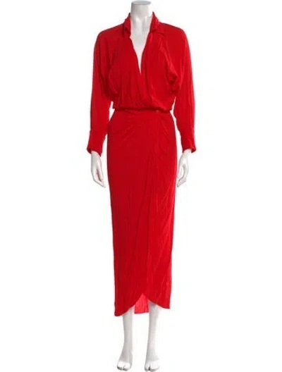 Pre-owned Andres Otalora Long Dress In Red