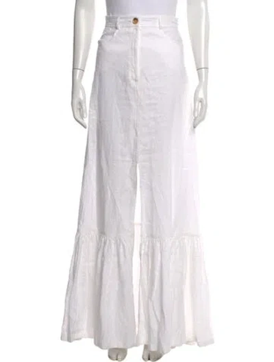 Pre-owned Andres Otalora Long Skirt In White