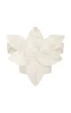 Andres Otalora Loto Embellished Linen Off-the-shoulder Top In Off-white