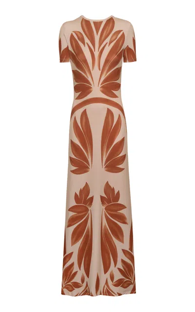 Andres Otalora Luma Maxi Dress In Brown