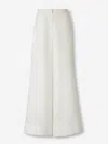 Andres Otalora Luxury Flared Trousers In White