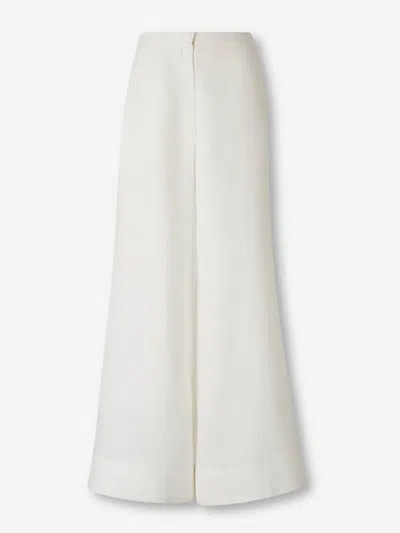 Andres Otalora Luxury Flared Trousers In White