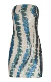 Andres Otalora Luz Eterna Sequined Mini Dress In Turquoise