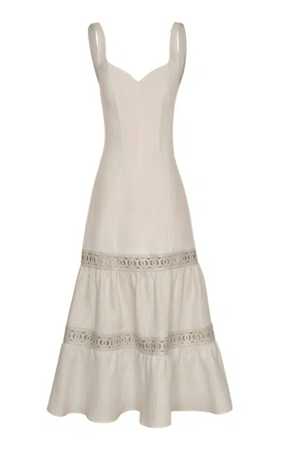 Andres Otalora Luz Serena Midi Dress In Ivory