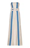 Andres Otalora Manos Sabias Strapless Jumpsuit In Stripe