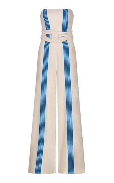 Andres Otalora Manos Sabias Strapless Jumpsuit In Stripe