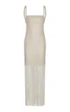 Andres Otalora Mar Caribe Fringed Linen Maxi Dress