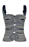 Andres Otalora Marea Embroidered Linen Top