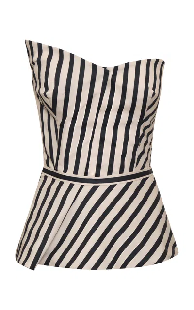 Andres Otalora Me Habitas Asymmetric Cotton Poplin Top In Multi