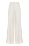 Andres Otalora Kushi High-waisted Linen Wide-leg Pants In Off-white