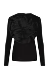 Andres Otalora Memoria Pura Embellished Knit Sweater In Black