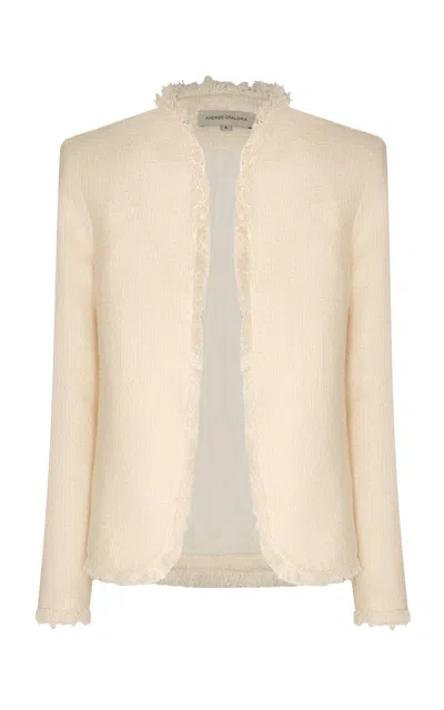 Andres Otalora Mil Maneras Tweed Jacket In Ivory