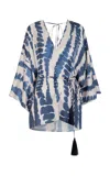 Andres Otalora Mucho Amor Belted Satin Top In Blue